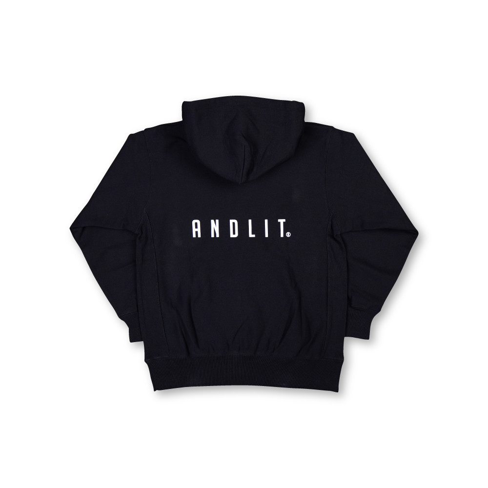 スウェットパーカー(ALFP-1003-BLKW)