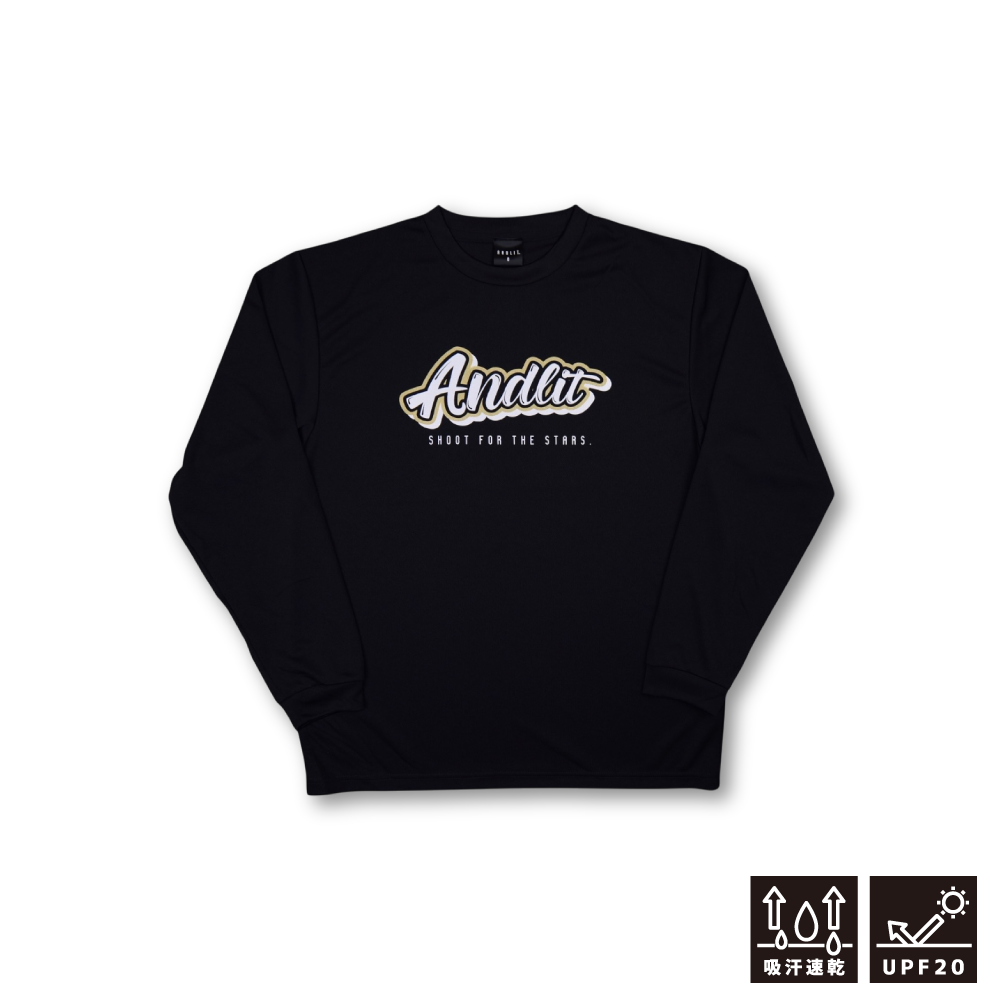 INFLATE LOGO L/Sshirt / ALLT-1007-BLK.GLD