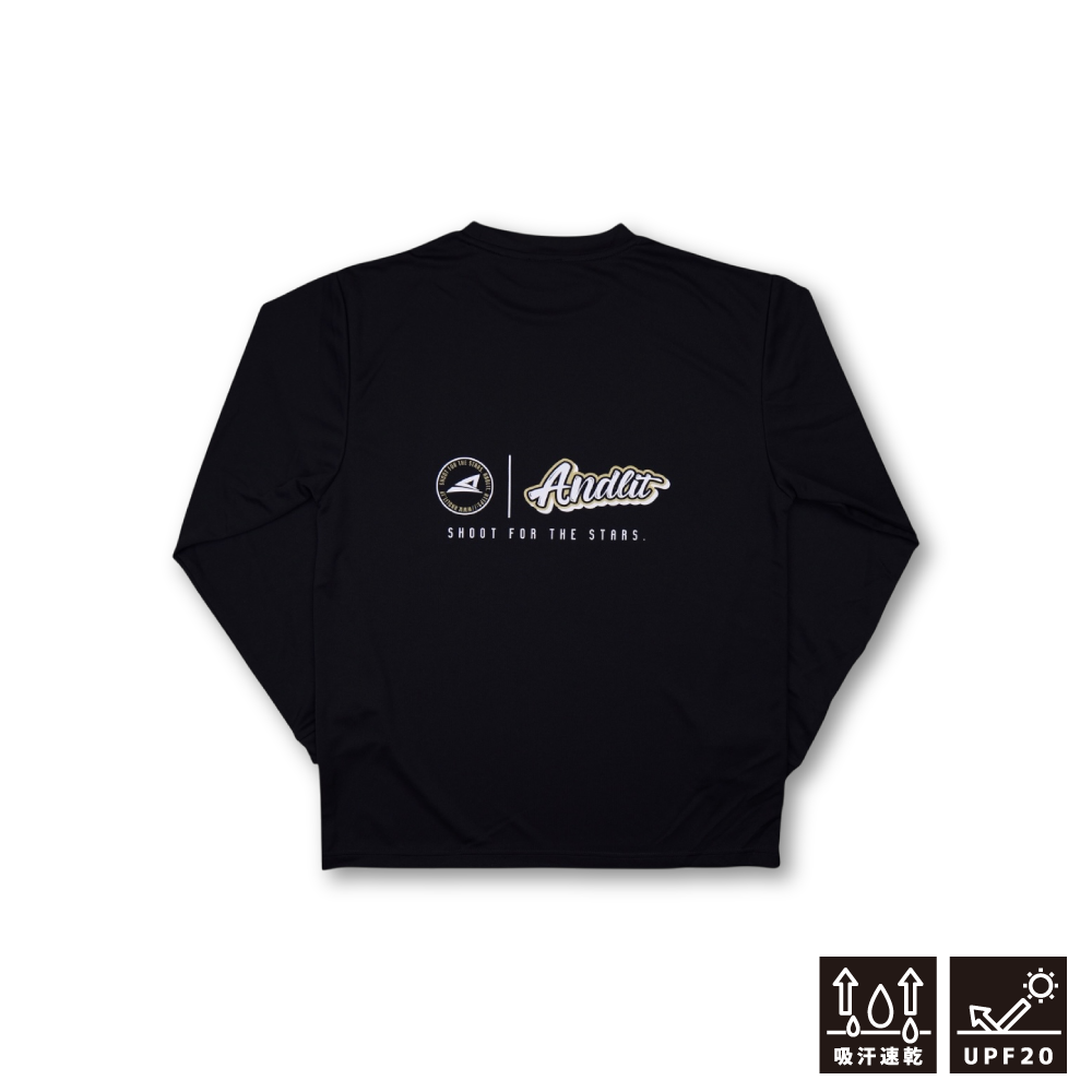 INFLATE LOGO L/Sshirt / ALLT-1007-BLK.GLD