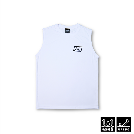 DRY SLEEVELESS shirt / WHITE