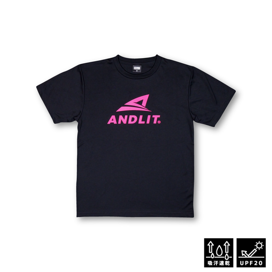 AL SHOOTING STAR Tshirt / ALPT-1030-BLACK.HPINK