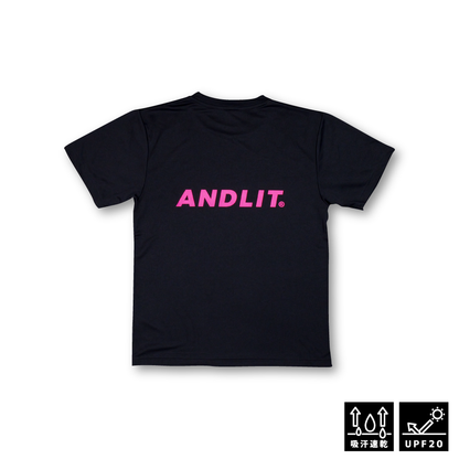 AL SHOOTING STAR Tshirt / ALPT-1030-BLACK.HPINK