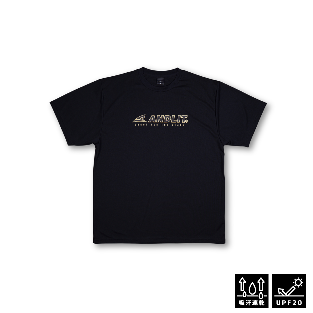 SHOOTING STARS OL Tshirt / ALPT-1031-BLK.GLD