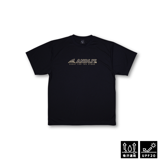 SHOOTING STARS OL Tshirt / ALPT-1031-BLK.GLD