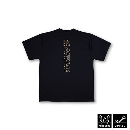 SHOOTING STARS OL Tshirt / ALPT-1031-BLK.GLD