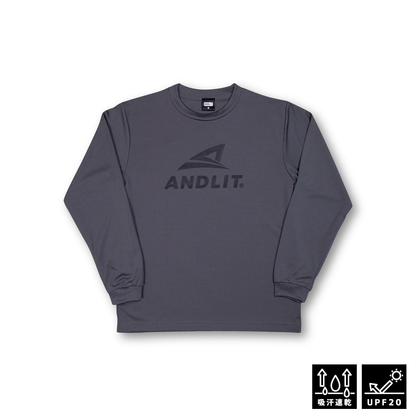 AL SHOOTING STAR L/Sshirt/ALLT-1006-DGRY.BLK